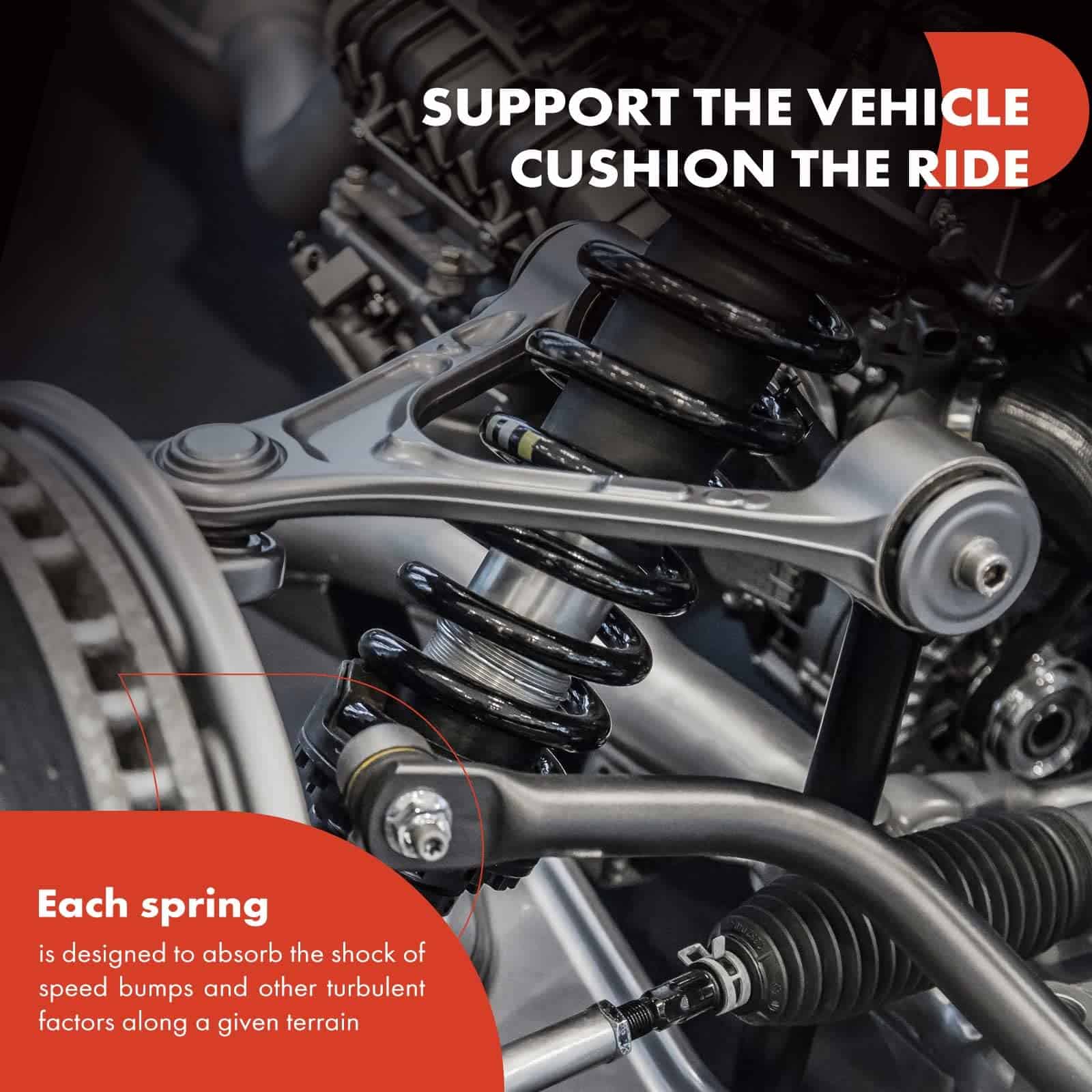 Conjunto de 2 resortes de suspensión delantera A-Premium - Imagen 7