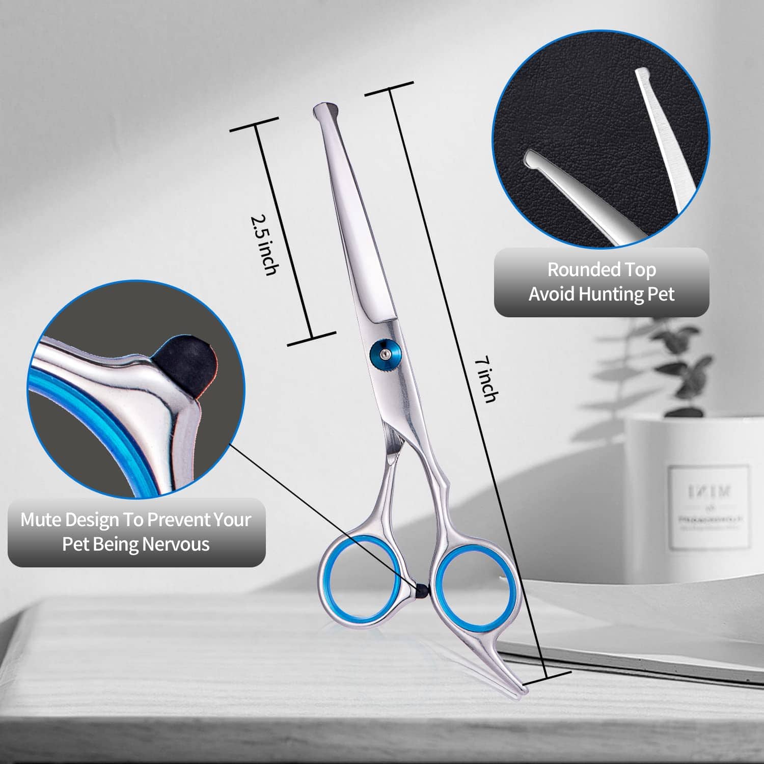 Juego de tijeras para el cuidado de mascotas Roziapro 4CR - Imagen 3