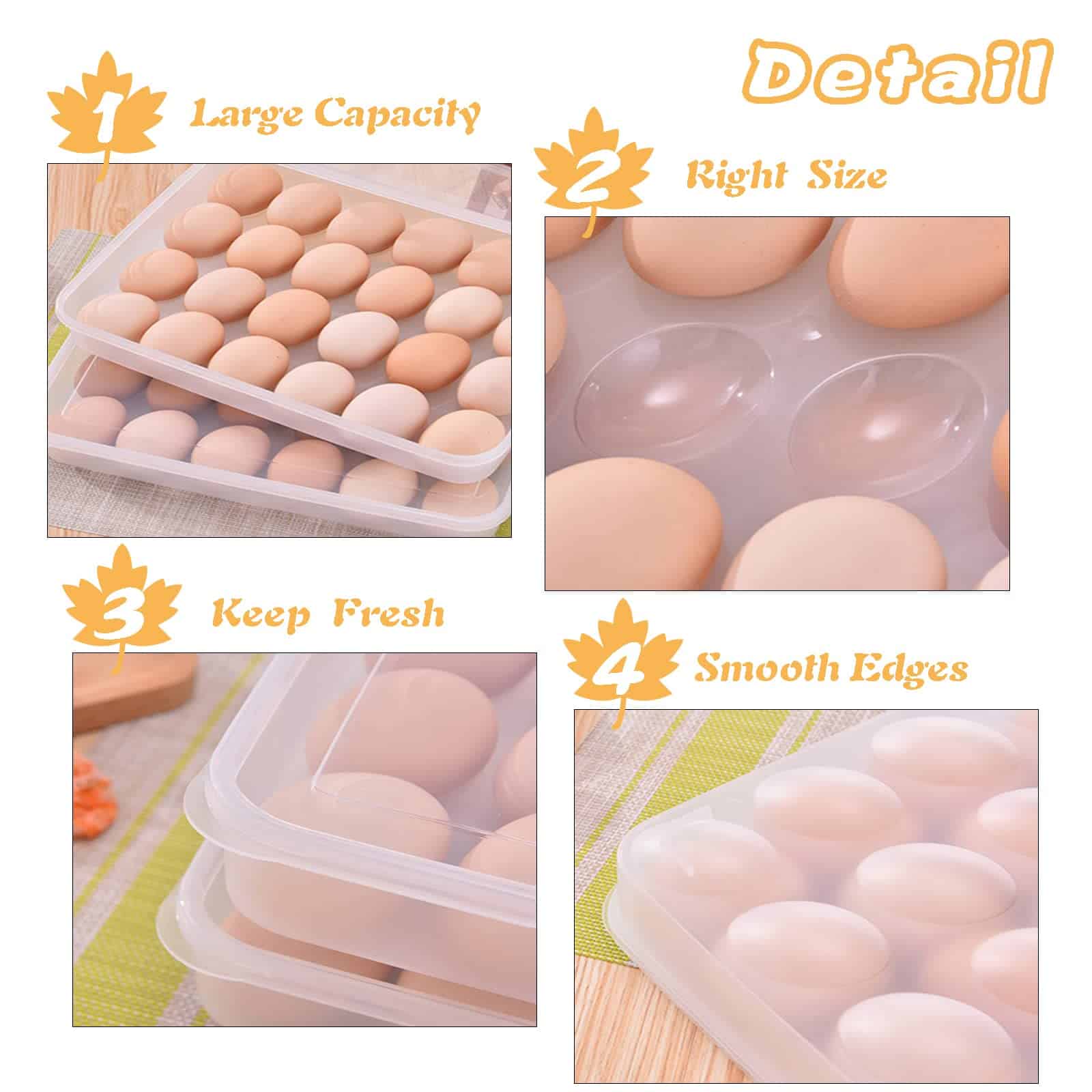 96 Porta Huevos para Refrigerador, Juego de 4 Bandejas - Imagen 4