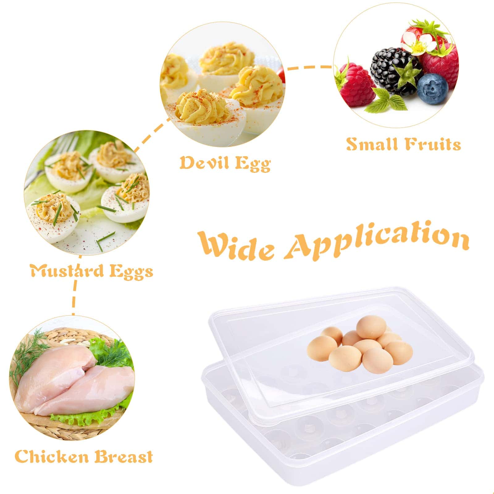 96 Porta Huevos para Refrigerador, Juego de 4 Bandejas - Imagen 7