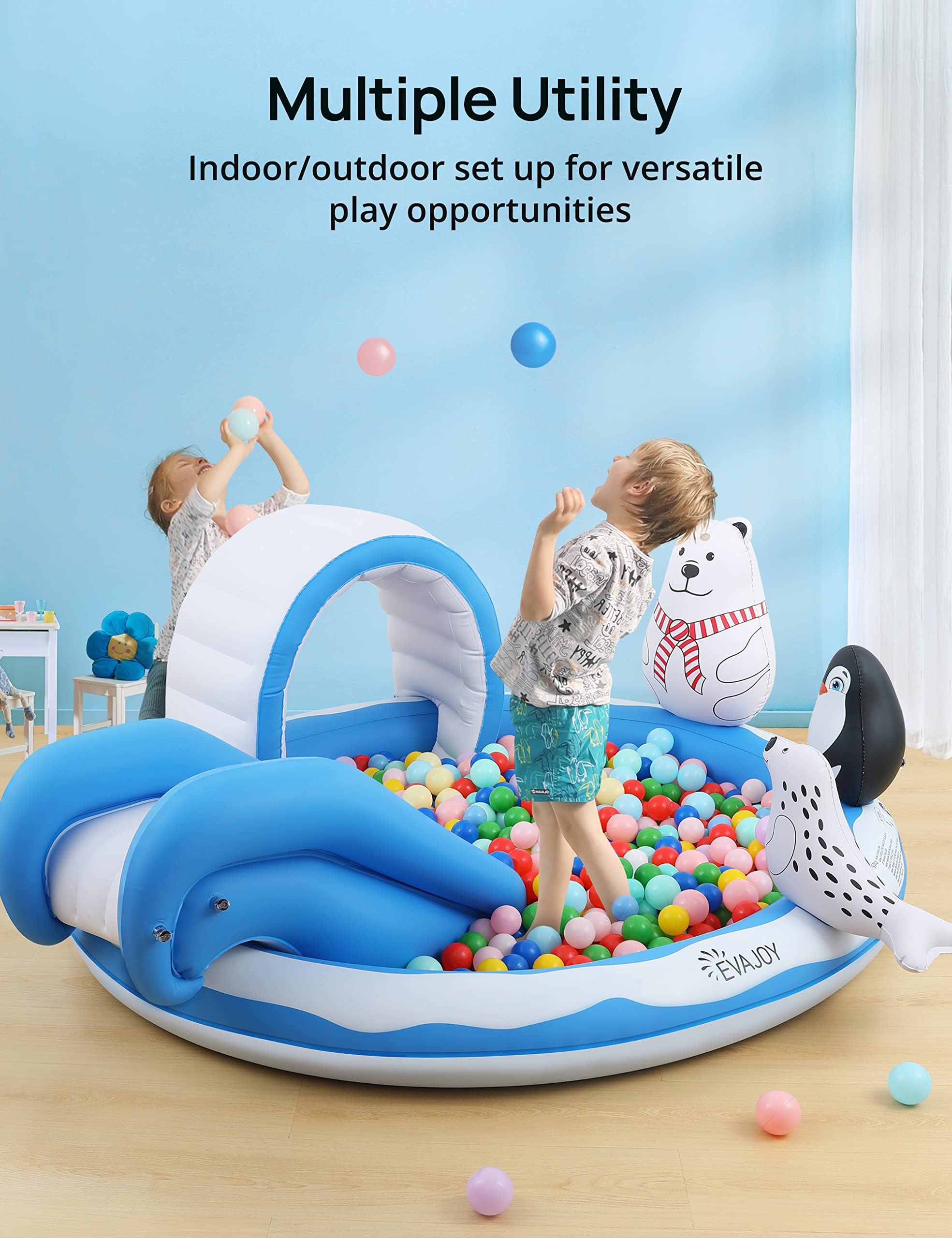 Centro de Juegos Inflable, Piscina para Niños EVAJOY con - Imagen 5
