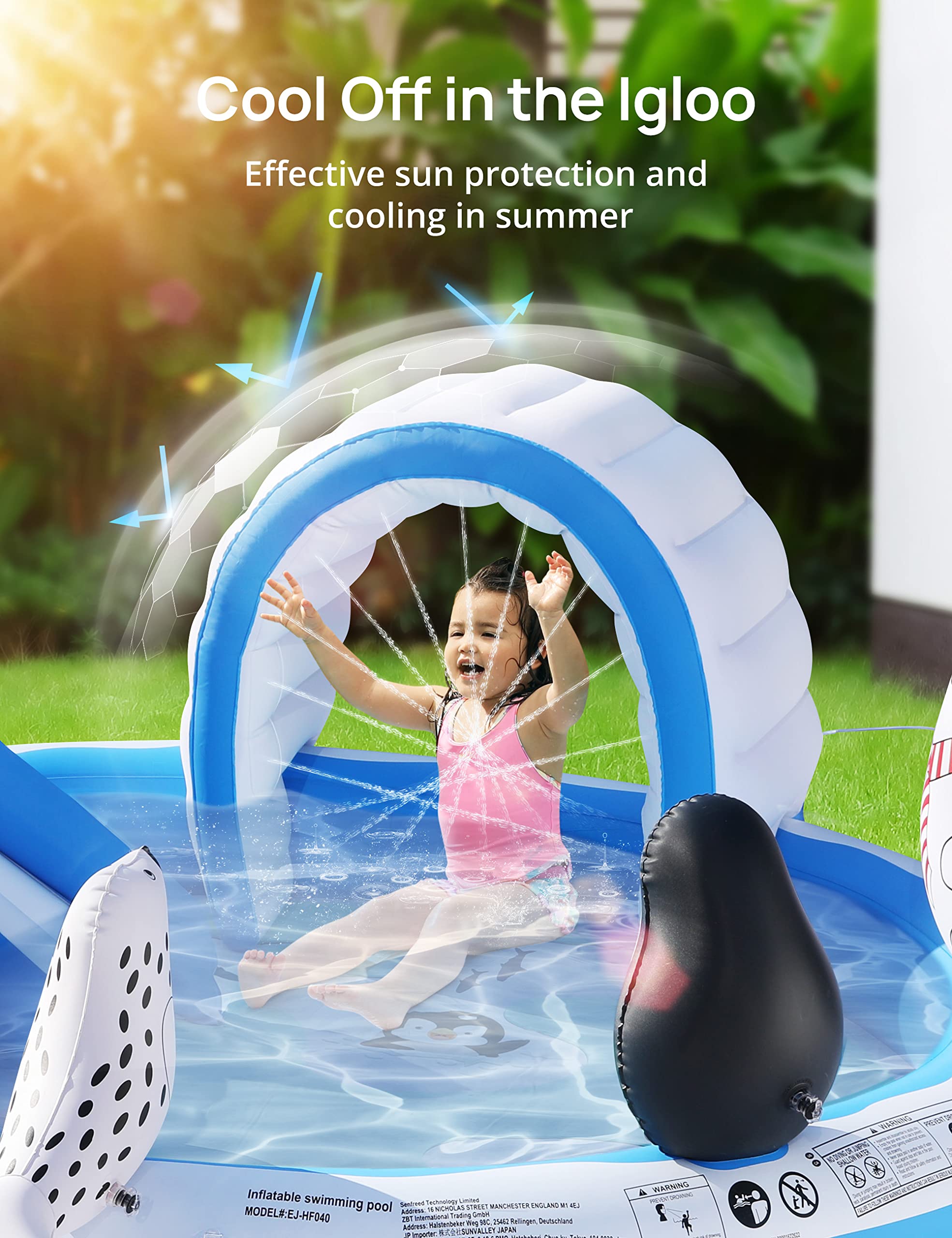 Centro de Juegos Inflable, Piscina para Niños EVAJOY con - Imagen 3