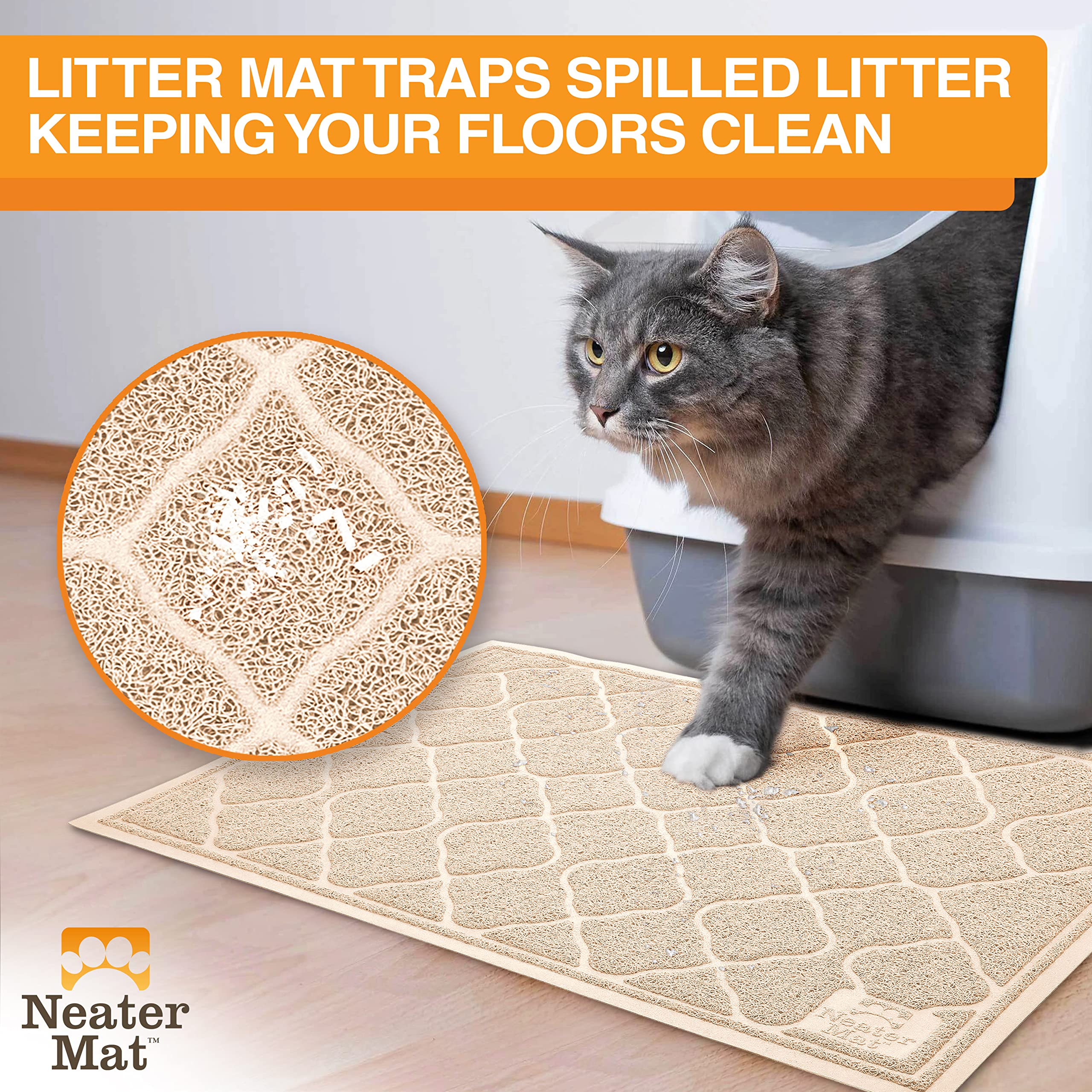 Tapete para Capturar Arena de Gatos Neater Pets Neater Mat, - Imagen 3