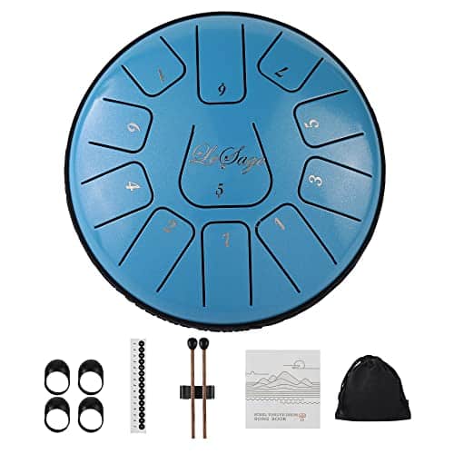 Tambor de Lengua de Acero LeSage 11 notas Mini Handpan Drum