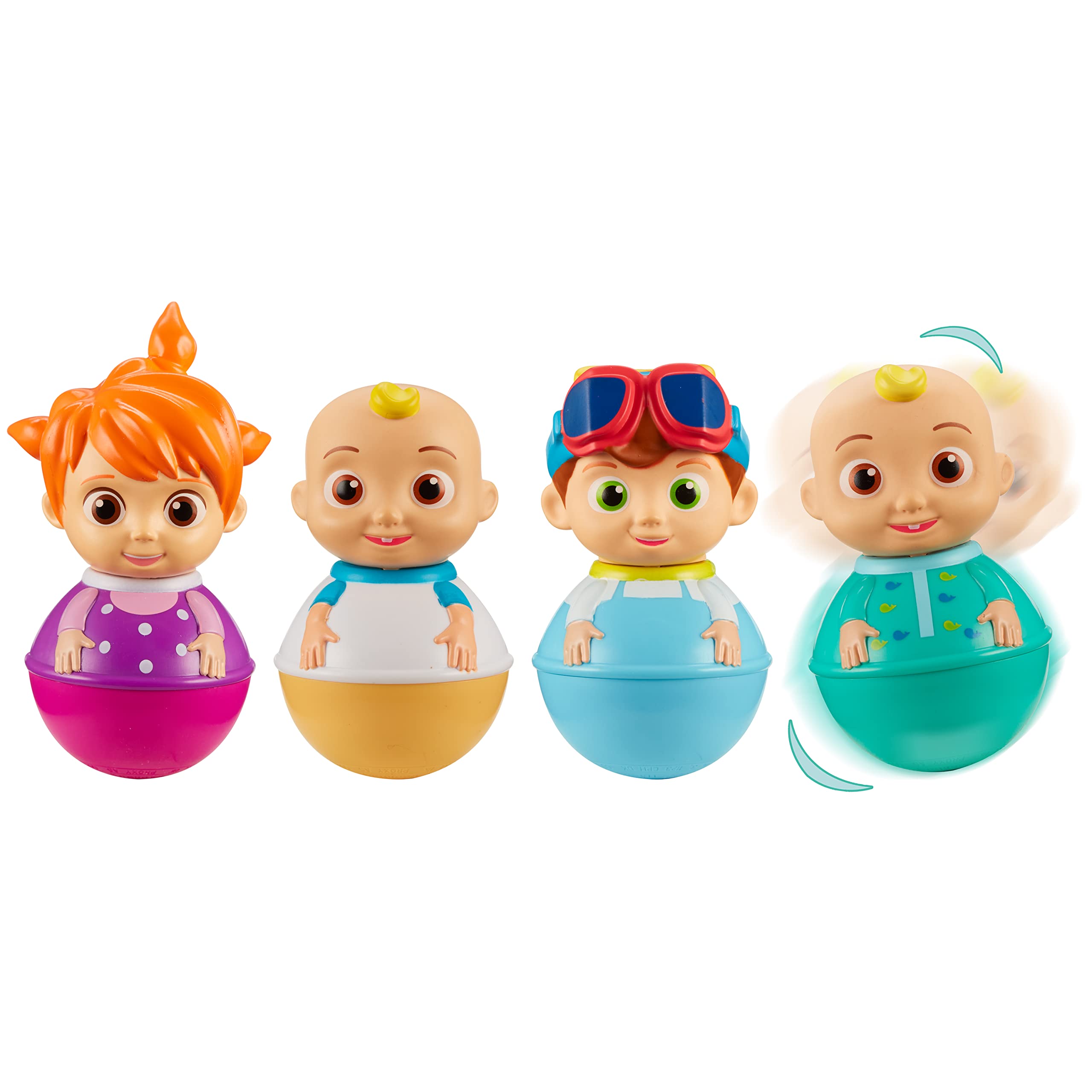 Paquete de 4 figuras de Cocomelon Weebles, Figuras - Imagen 4