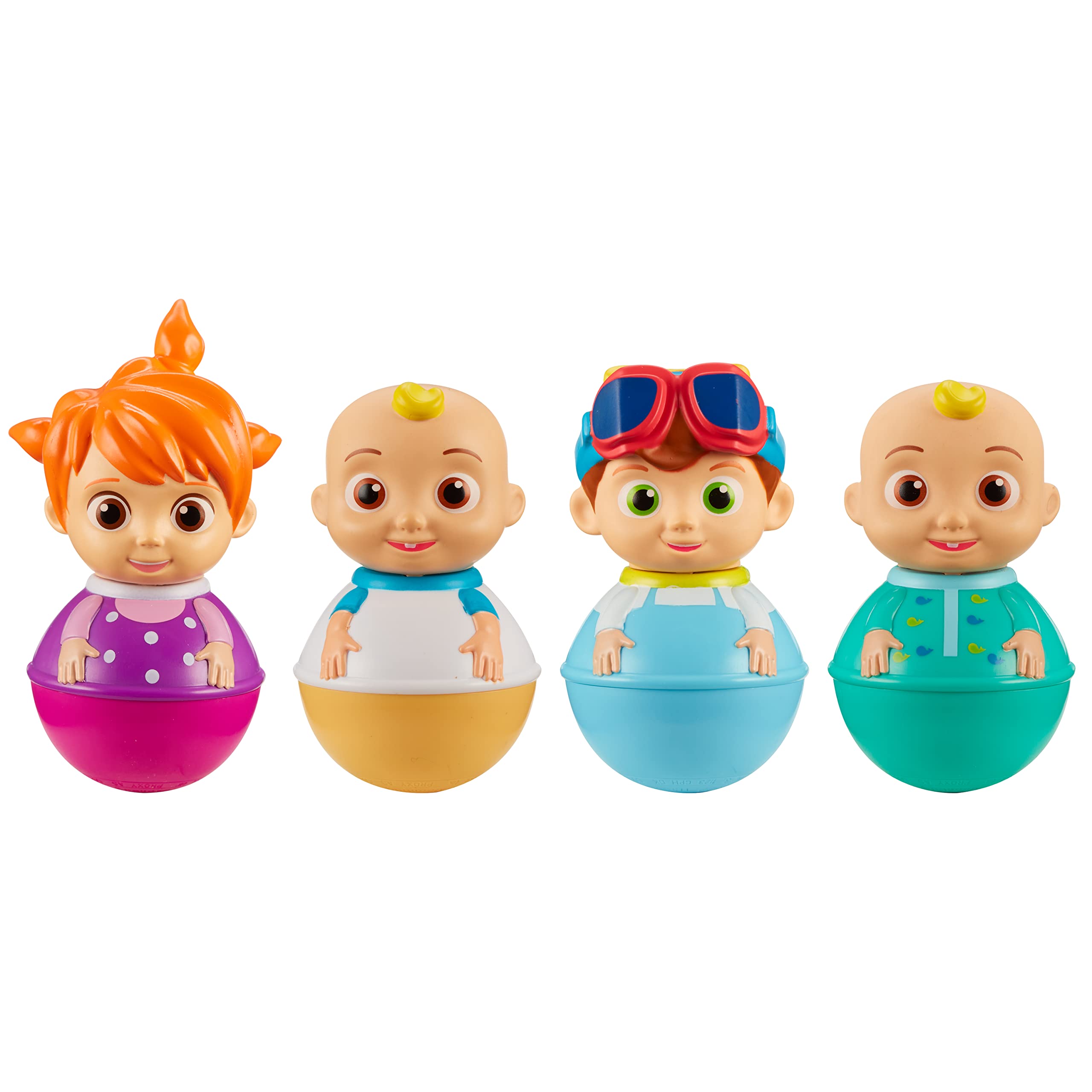 Paquete de 4 figuras de Cocomelon Weebles, Figuras - Imagen 6