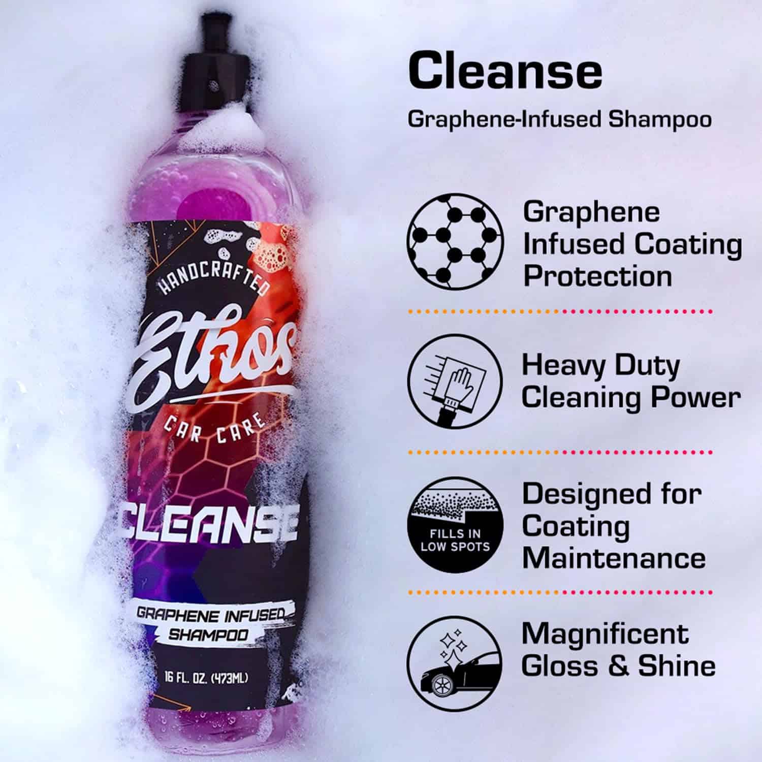 Ethos Cleanse - Champú para autos con grafeno y cerámica - Imagen 3