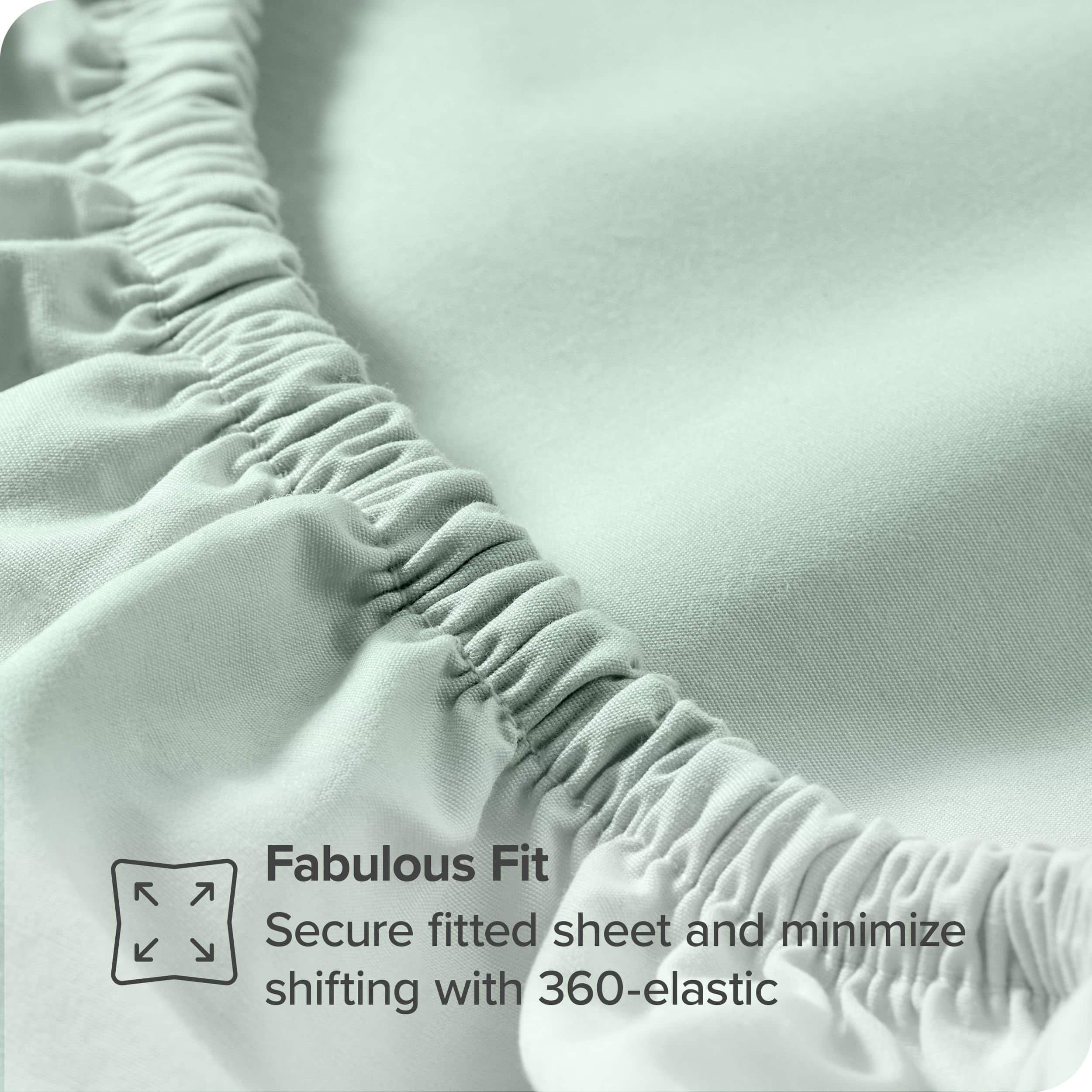 Juego de sábanas Twin XL 100% algodón orgánico -Verde sauce - Imagen 7