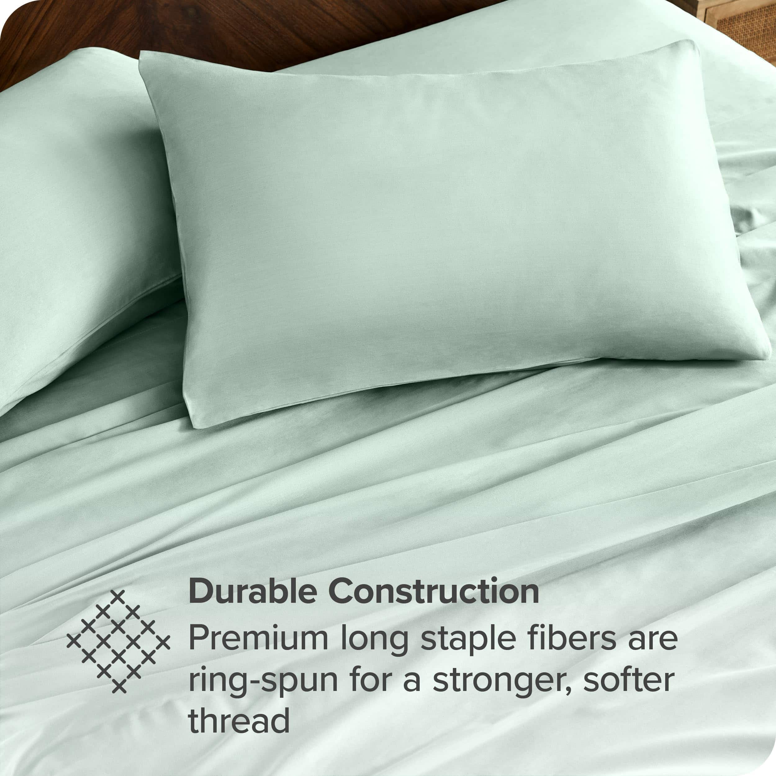 Juego de sábanas Twin XL 100% algodón orgánico -Verde sauce - Imagen 4