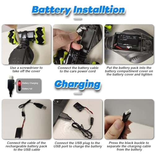 Coche de Control Remoto de gestos HScopter 4WD Drift Stunt - Imagen 9