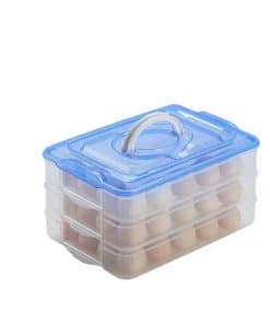 Contenedor de Almacenamiento de Huevos -azul