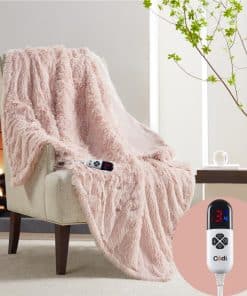 Manta Eléctrica Codi Rosa | Felpa Esponjosa de Piel