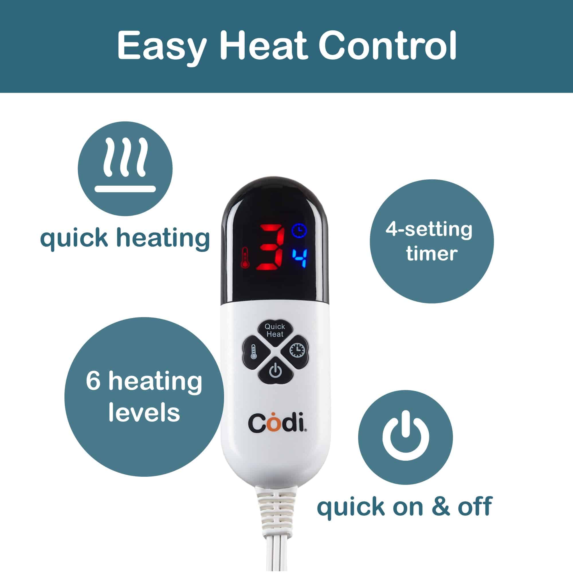 Manta Eléctrica de Lana Peluda Cálida Codi Fuzzy Shaggy - Imagen 5