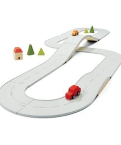 Set de Carreteras y Ferrocarriles de Caucho de PlanToys -