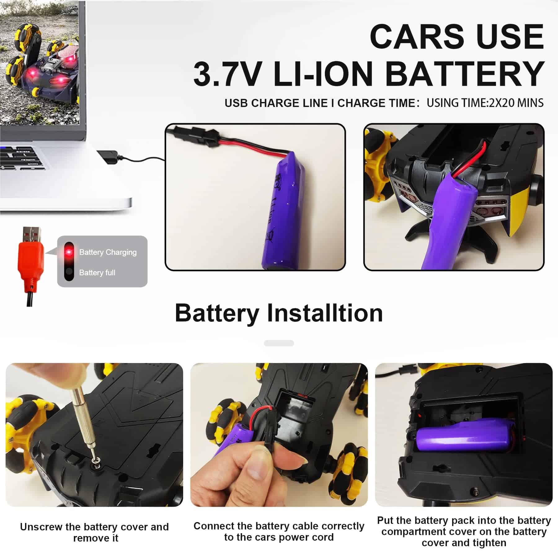 Coche de Control Remoto HScopter, Coche de Carreras a - Imagen 9