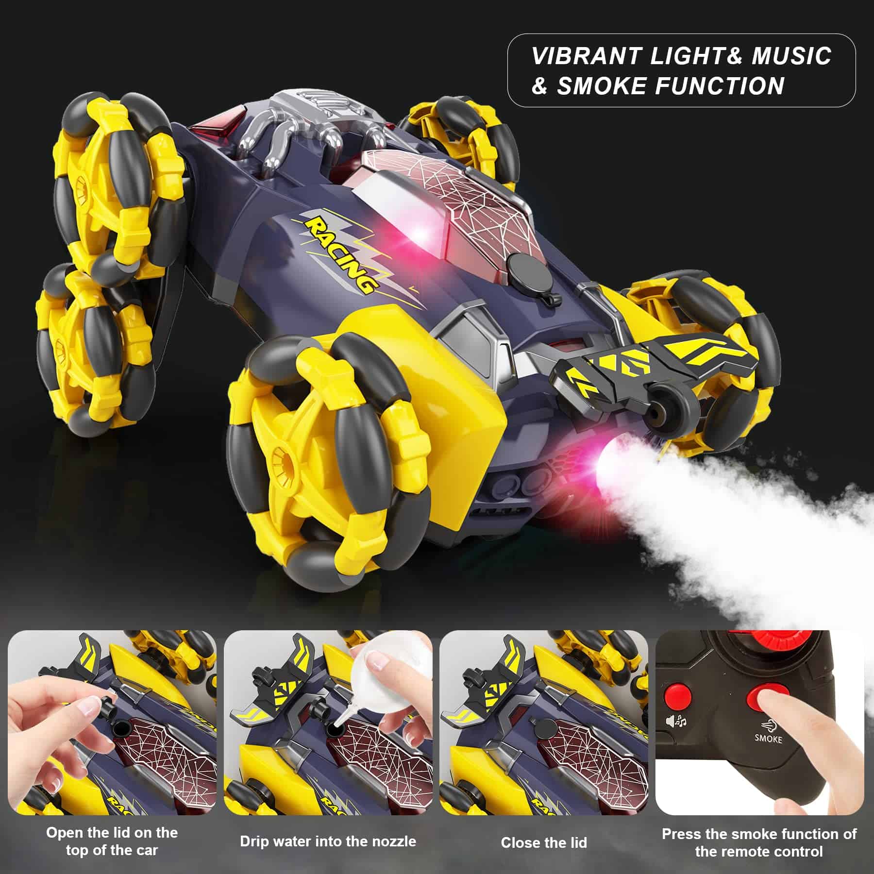 Coche de Control Remoto HScopter, Coche de Carreras a - Imagen 3