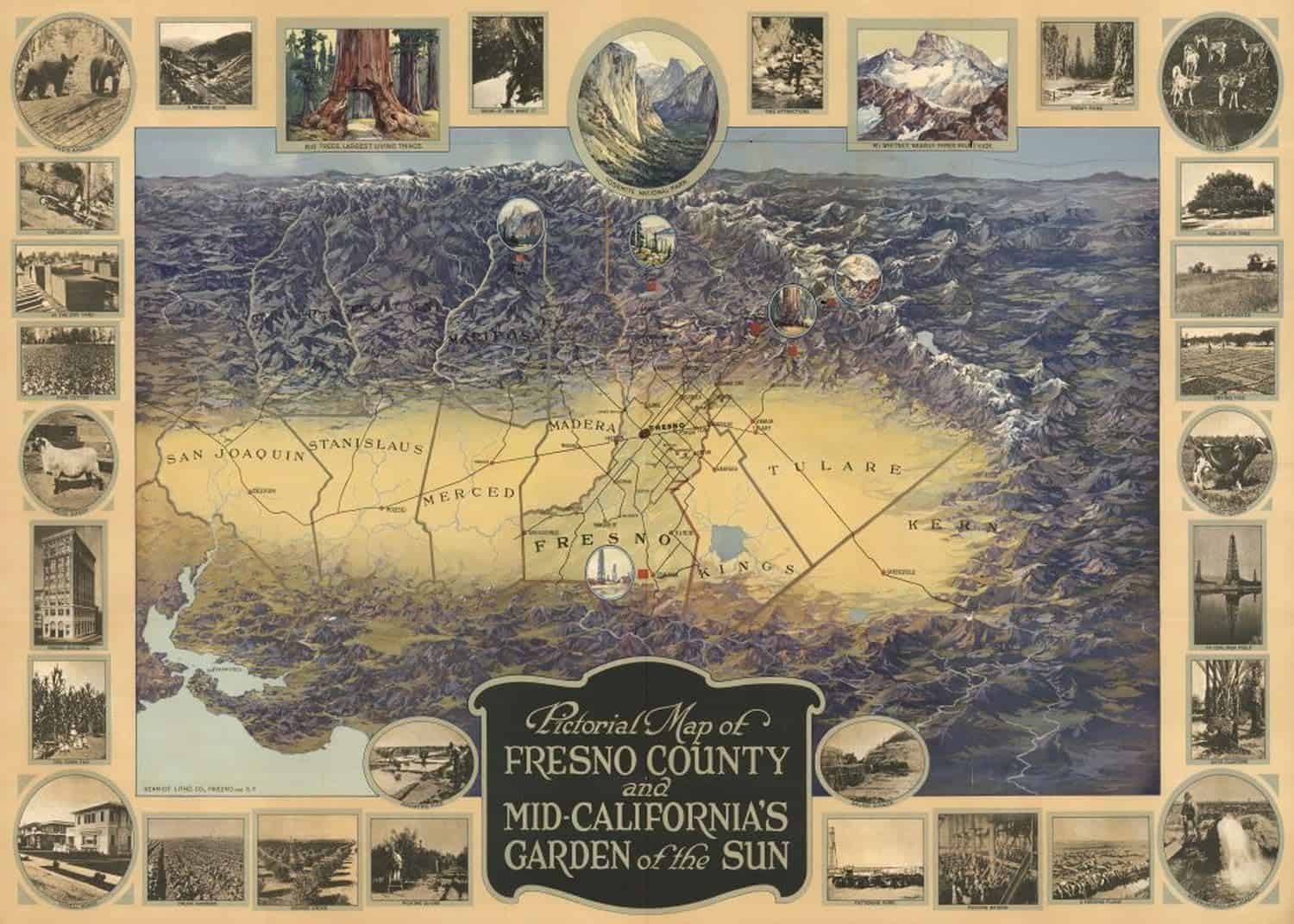 Rompecabezas de 1000 Piezas del Mapa de 1919 del Condado de
