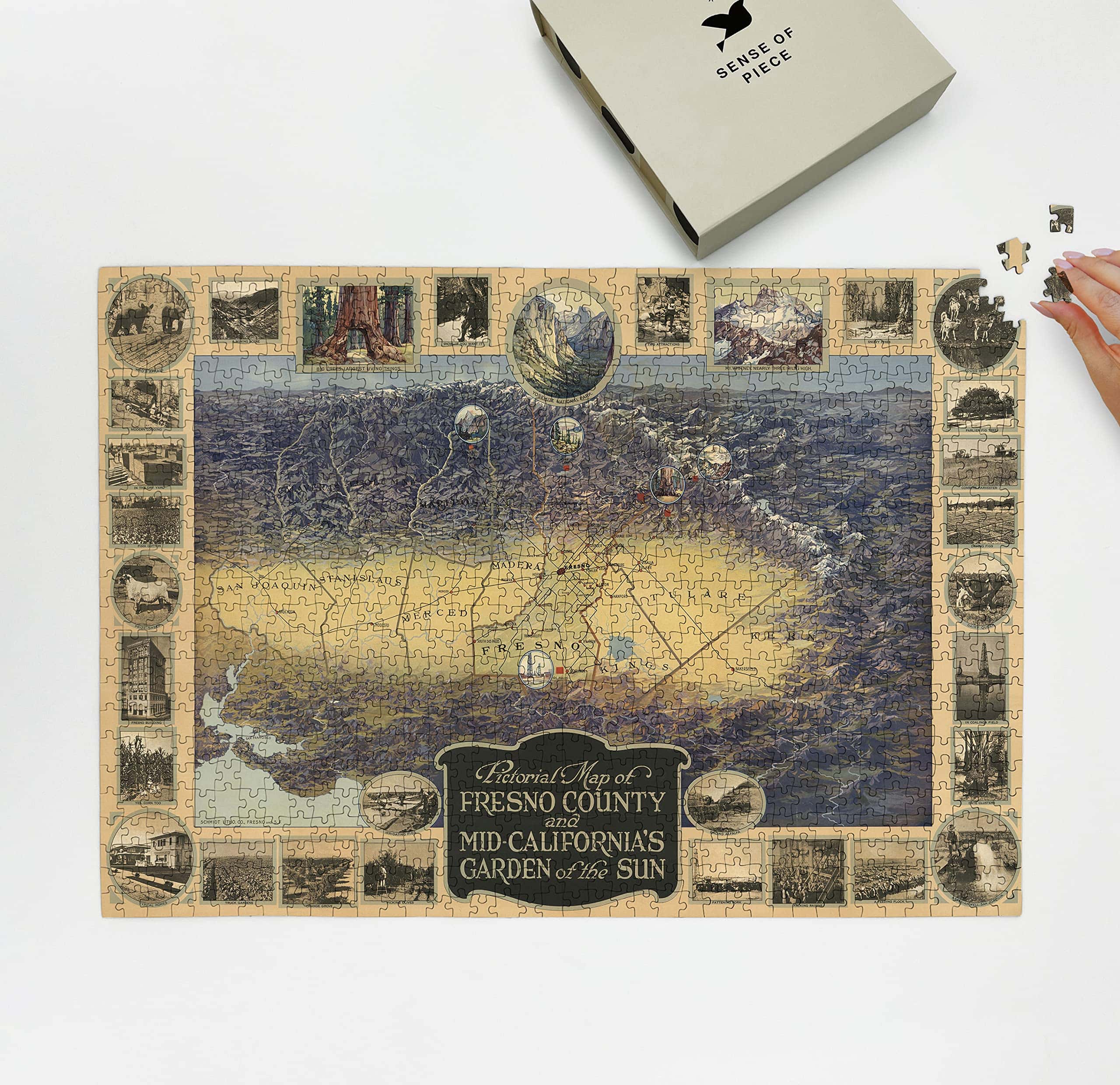 Rompecabezas de 1000 Piezas del Mapa de 1919 del Condado de - Imagen 3