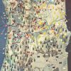 Rompecabezas de 1000 piezas del Mapa del Pacífico Noroeste