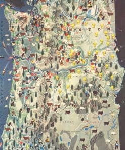 Rompecabezas de 1000 piezas del Mapa del Pacífico Noroeste