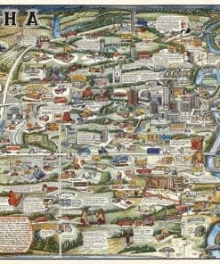 Rompecabezas de 1000 Piezas de Omaha City 1980 para Adultos