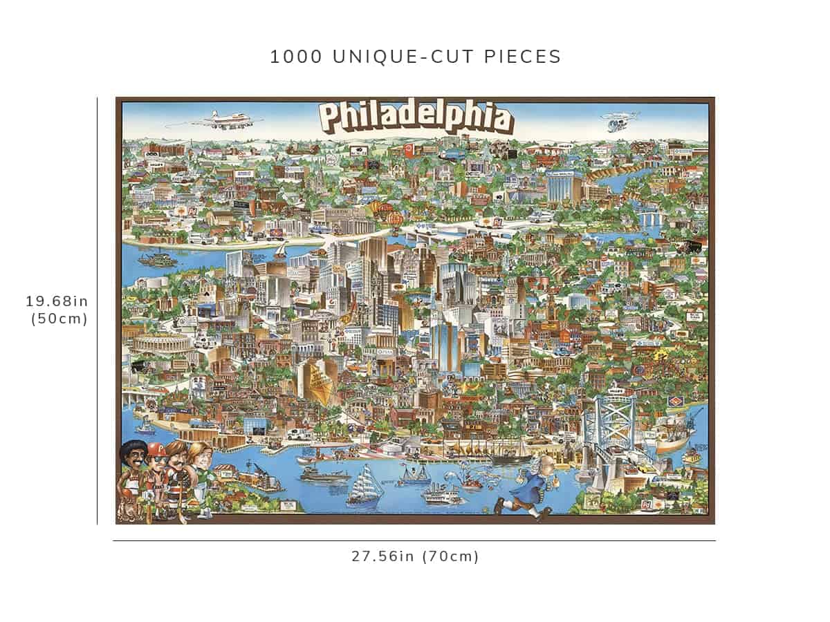Rompecabezas de 1000 piezas para adultos: 1980 | Filadelfia - Imagen 4