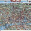 Rompecabezas de 1000 piezas del Mapa de Detroit de 1977 |