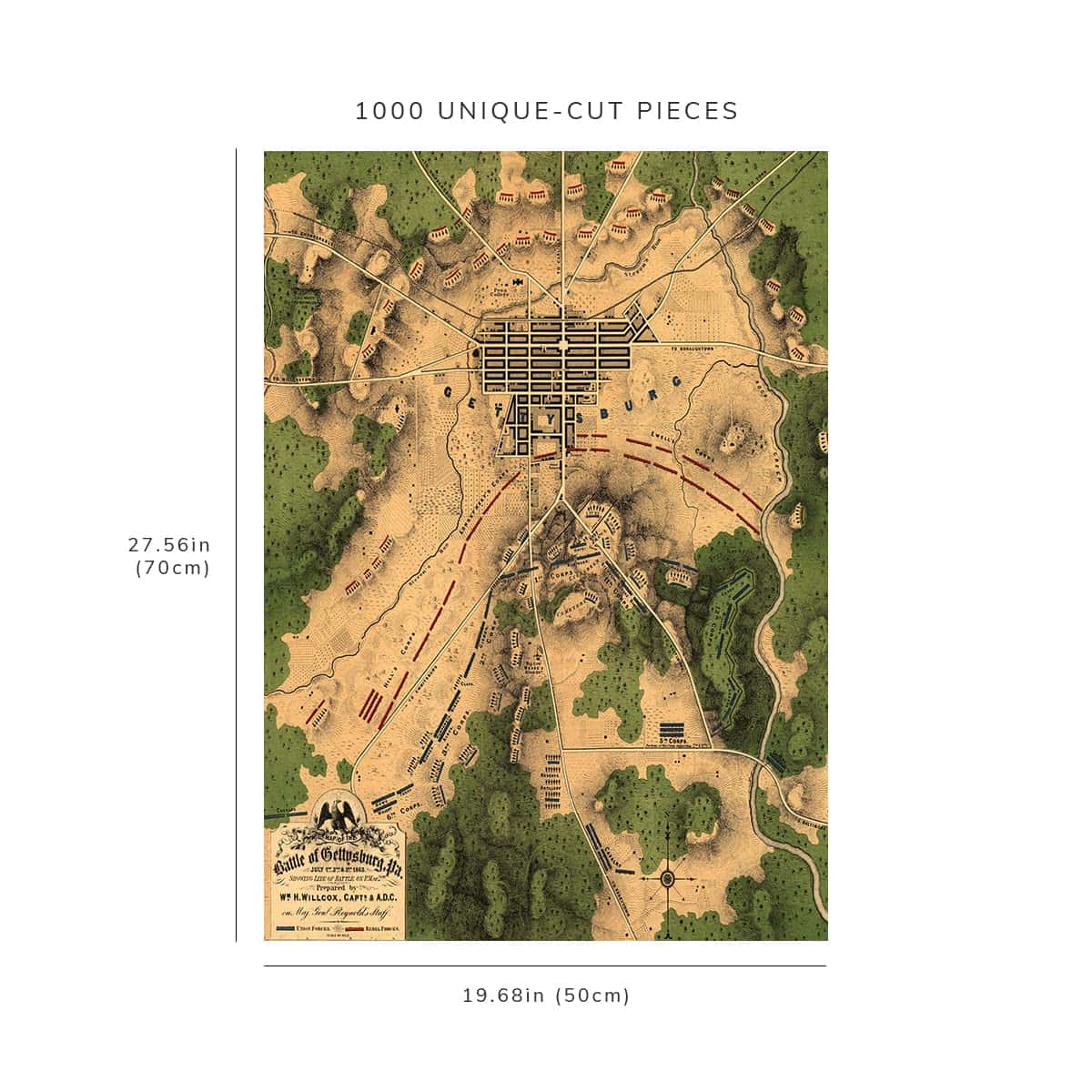 Rompecabezas de 1000 Piezas del Mapa de -Multi - Imagen 9