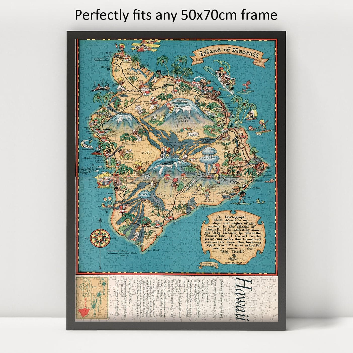 Rompecabezas de 1000 Piezas con Mapa de Hawaii de 1935 | - Imagen 4