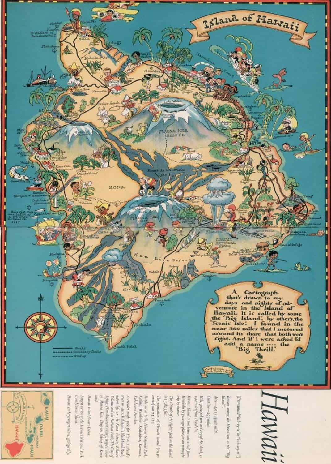 Rompecabezas de 1000 Piezas con Mapa de Hawaii de 1935 |