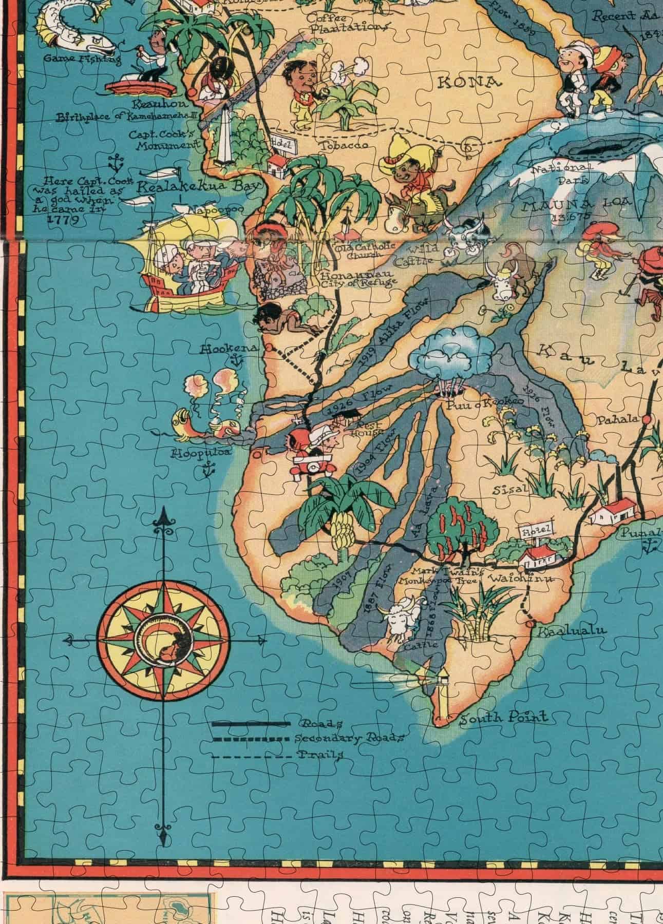 Rompecabezas de 1000 Piezas con Mapa de Hawaii de 1935 | - Imagen 7
