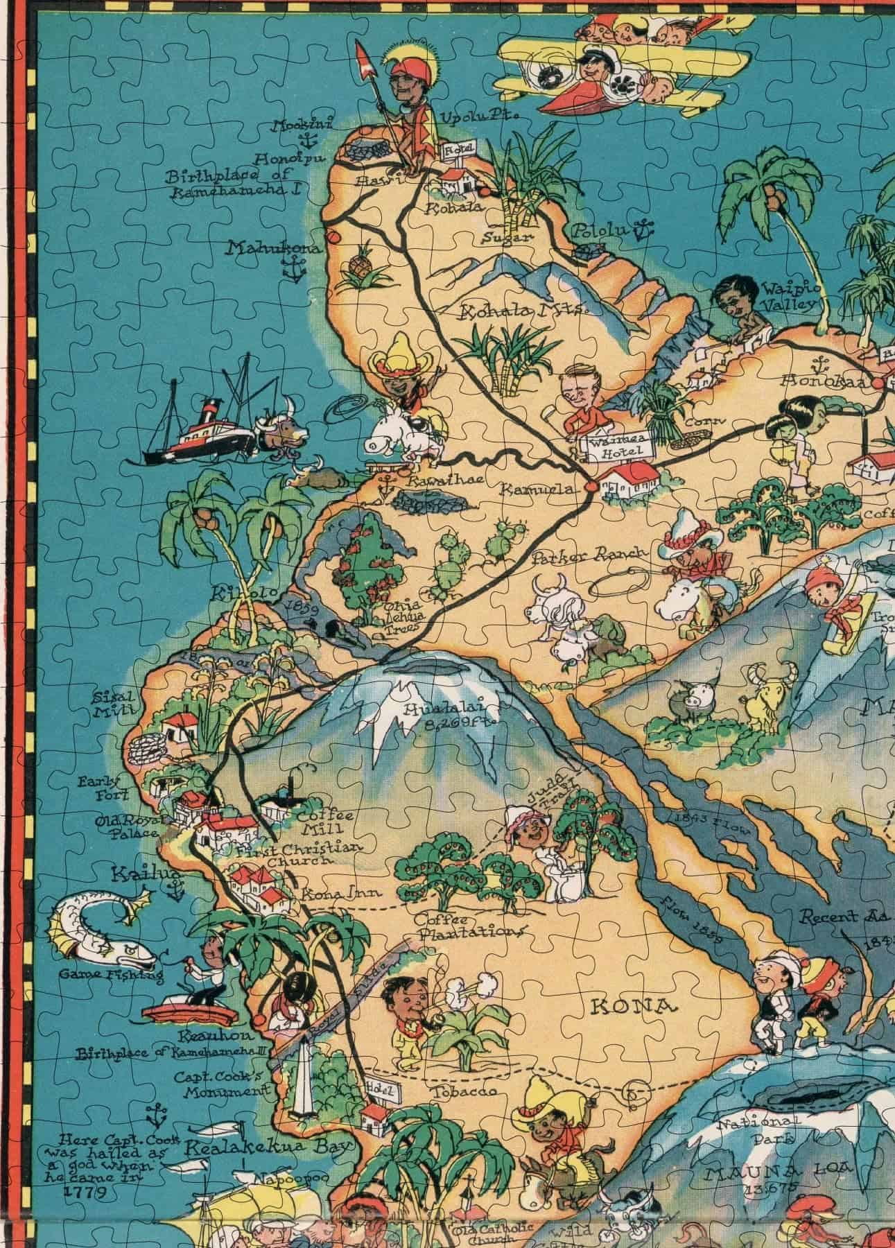 Rompecabezas de 1000 Piezas con Mapa de Hawaii de 1935 | - Imagen 5