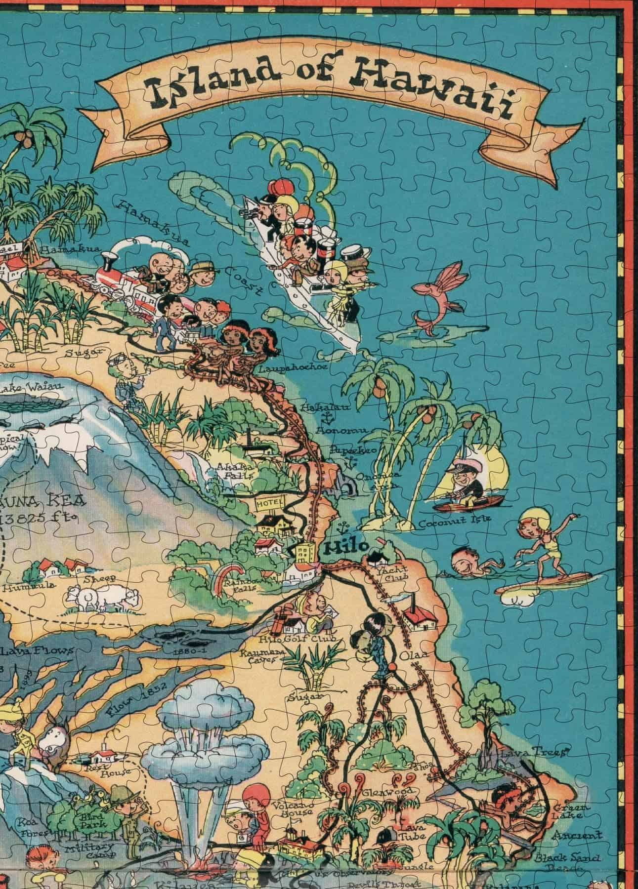 Rompecabezas de 1000 Piezas con Mapa de Hawaii de 1935 | - Imagen 6