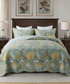 Juego de Edredón Travan de 3 Piezas Cubrecamas de Algodón