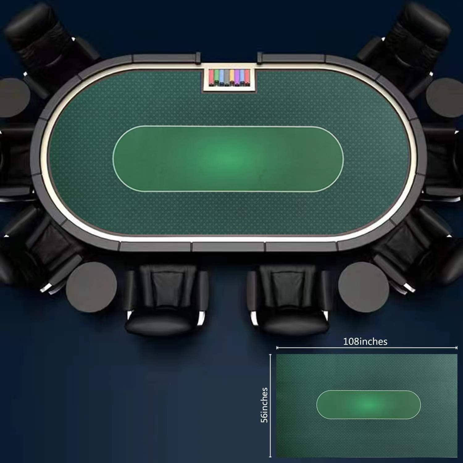 Tapete de póker Texas Hold'em BALIKEN de 108 x -Verde - Imagen 3