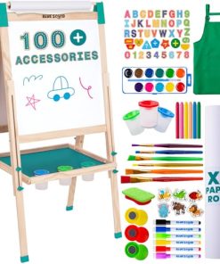 Caballete de Arte Azul para Niños que Incluye más de 100