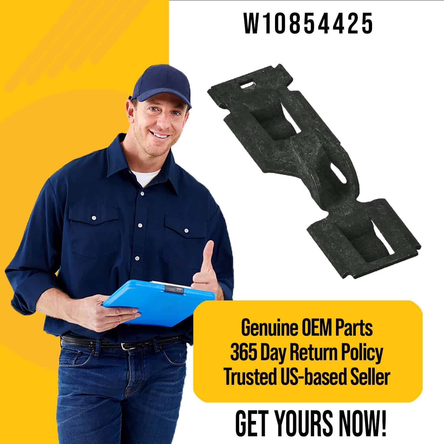 Clip de panel frontal mejorado W10854425 - Compatible con - Imagen 7