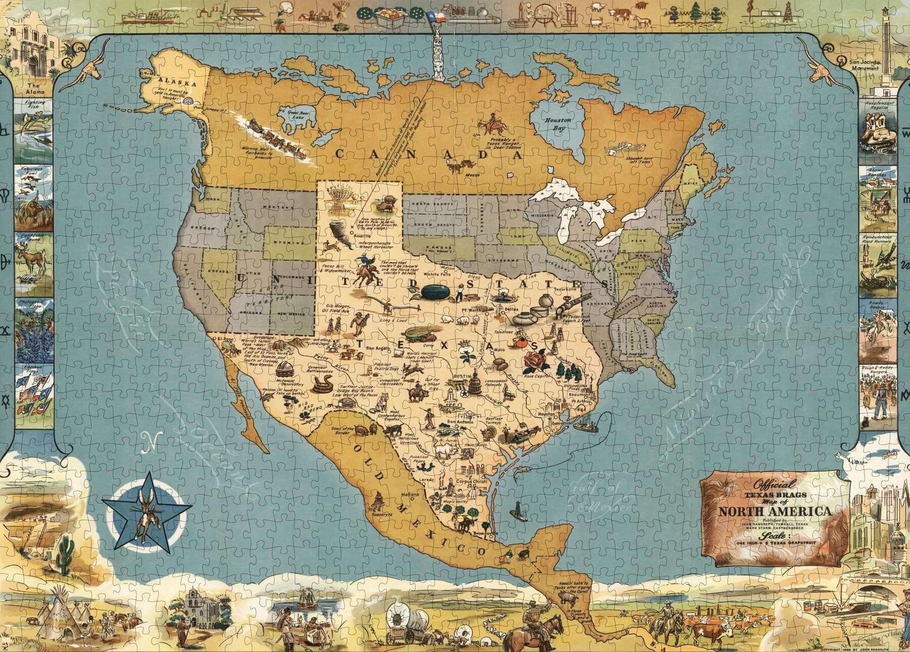 Rompecabezas para Adultos de 1000 Piezas | 1948 | Mapa