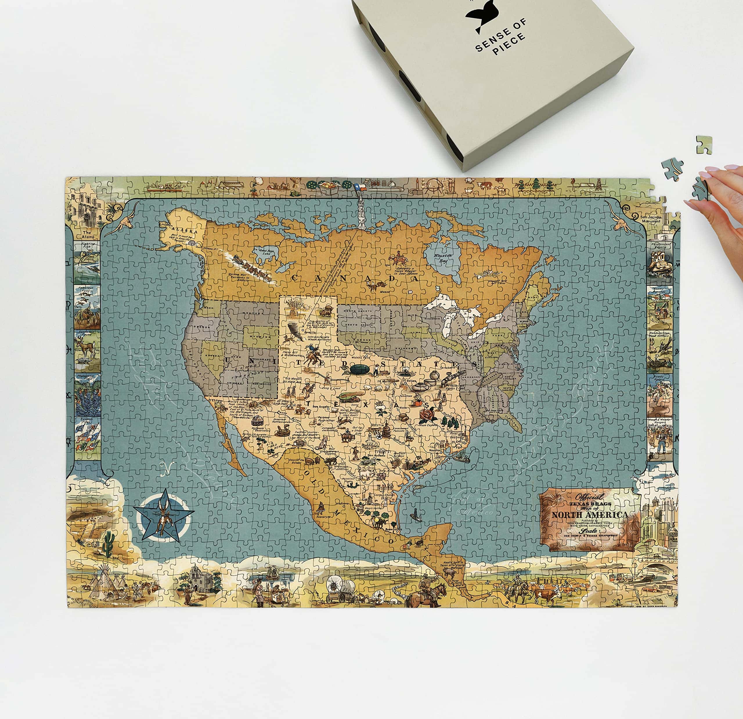 Rompecabezas para Adultos de 1000 Piezas | 1948 | Mapa - Imagen 3