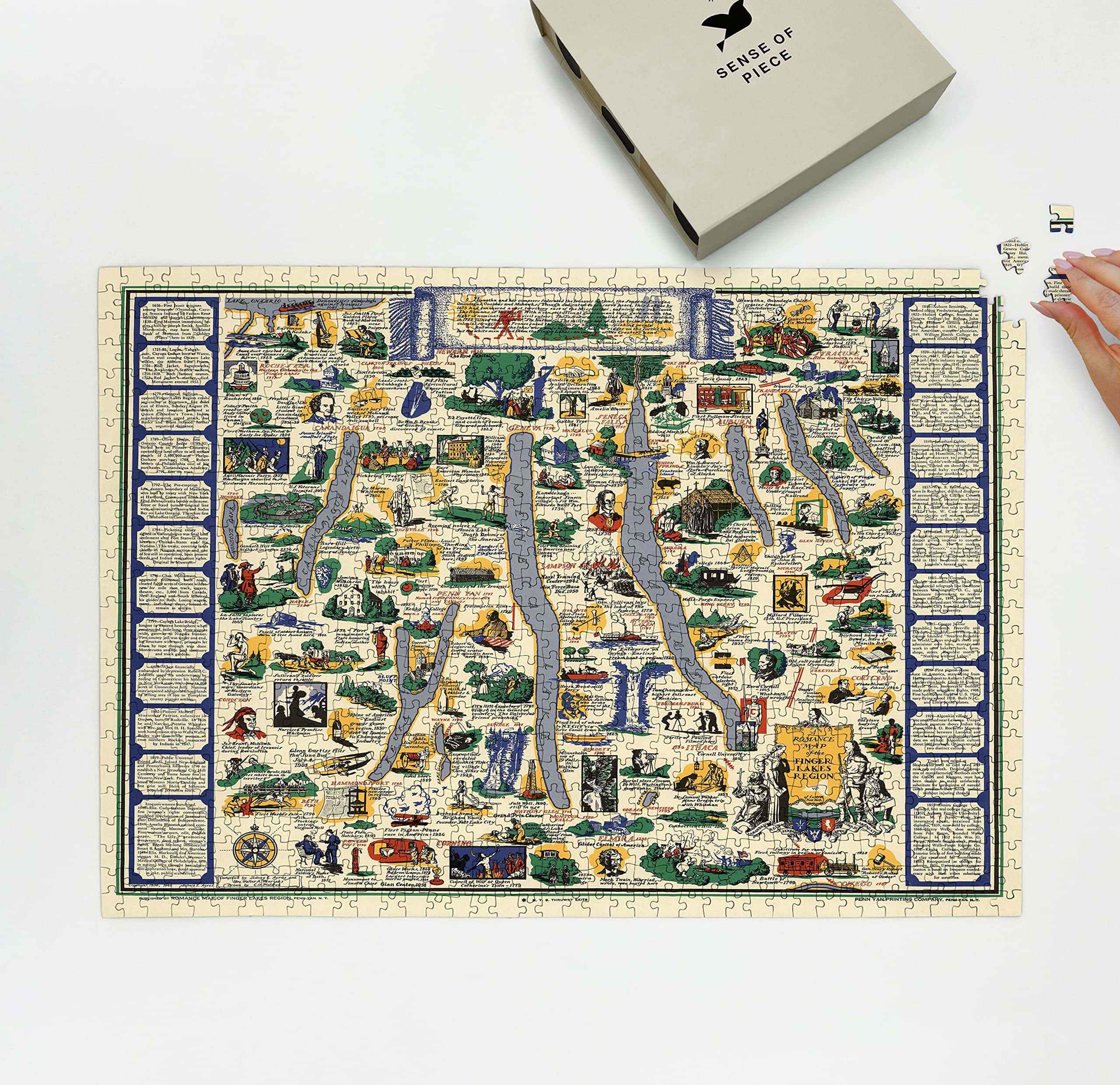 Rompecabezas Finger Lakes de 1000 piezas para adultos | - Imagen 3