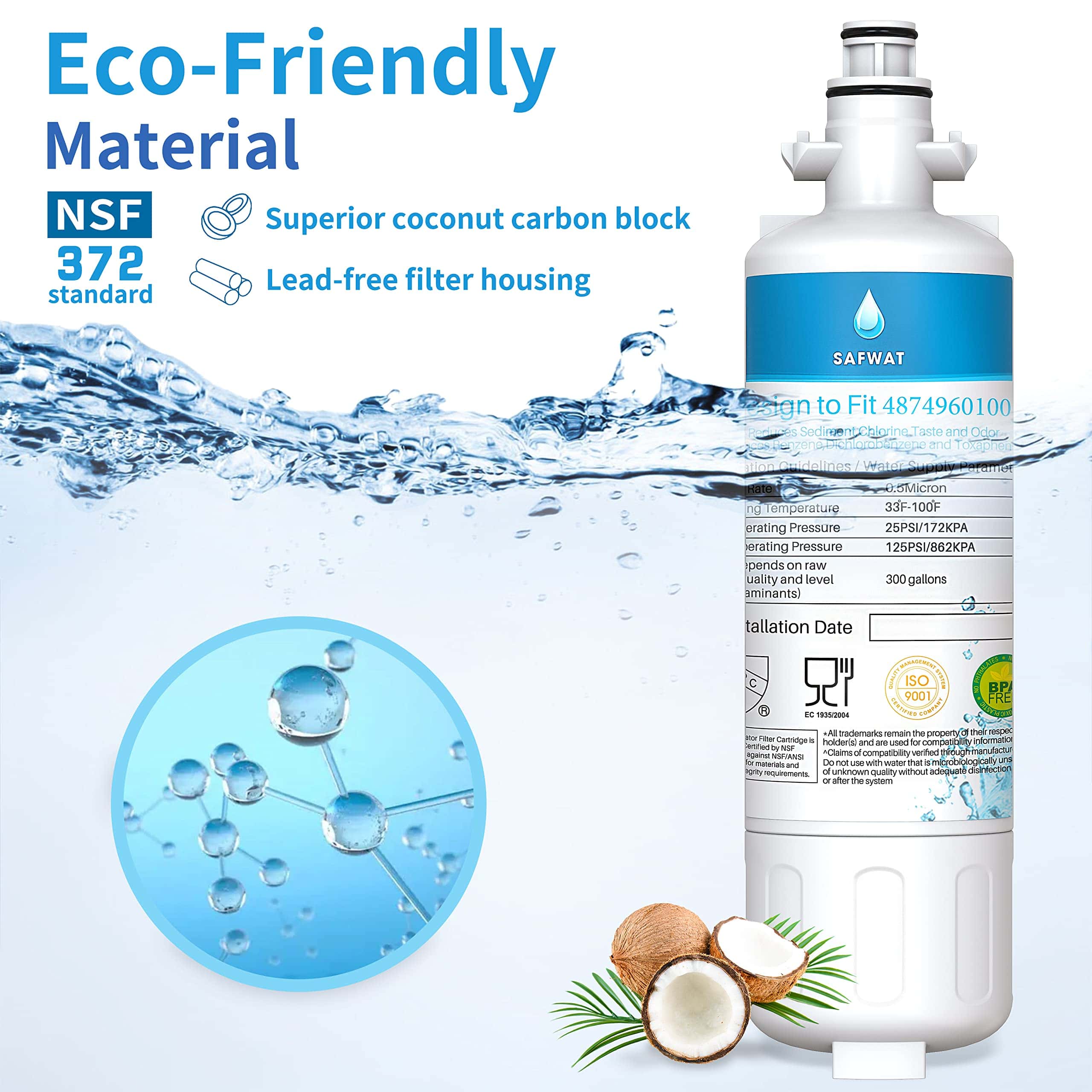 Filtro de repuesto SAFWAT 4874960100 para filtro de agua - Imagen 3