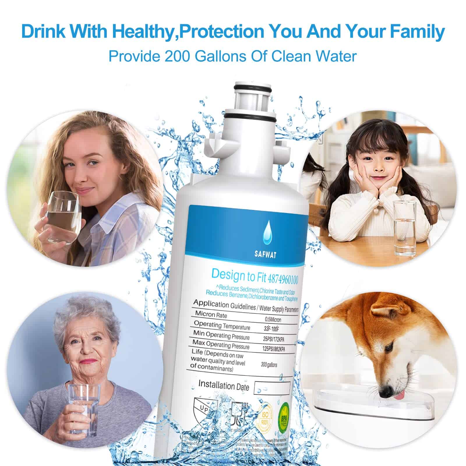 Filtro de repuesto SAFWAT 4874960100 para filtro de agua - Imagen 6