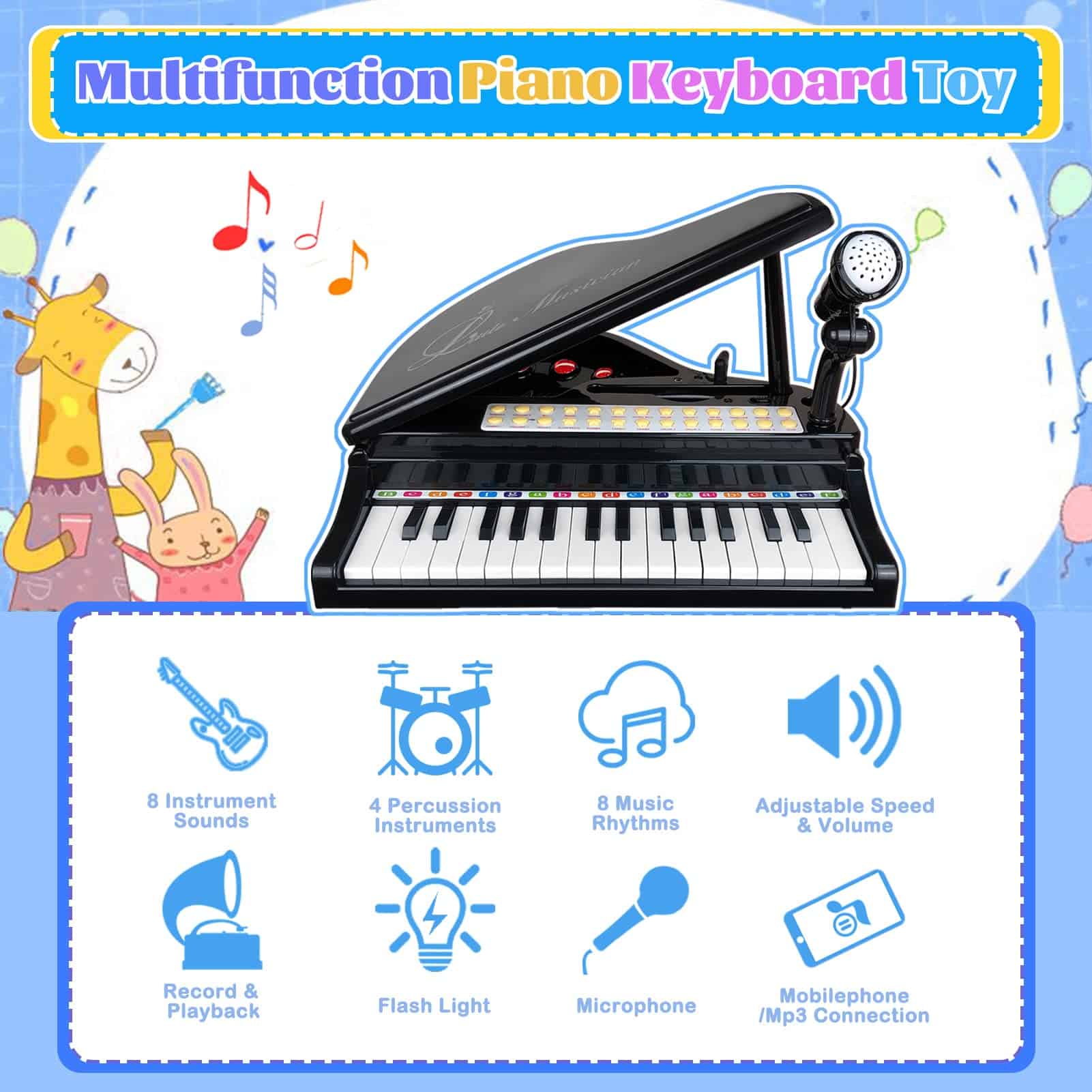 Piano de Juguete para Niños OKREVIEW - Piano de Juguete - Imagen 4