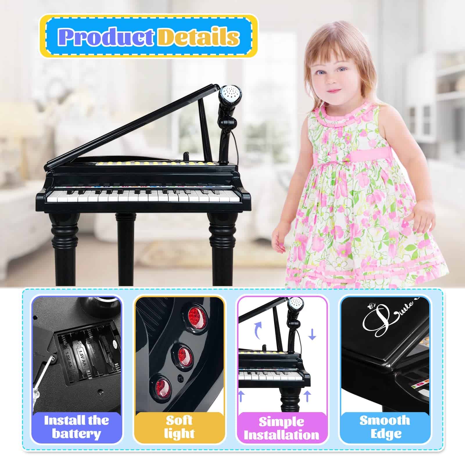 Piano de Juguete para Niños OKREVIEW - Piano de Juguete - Imagen 6