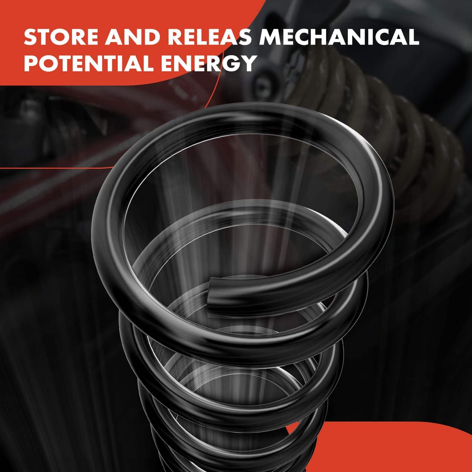 Conjunto de 2 resortes de suspensión delantera A-Premium - Imagen 6