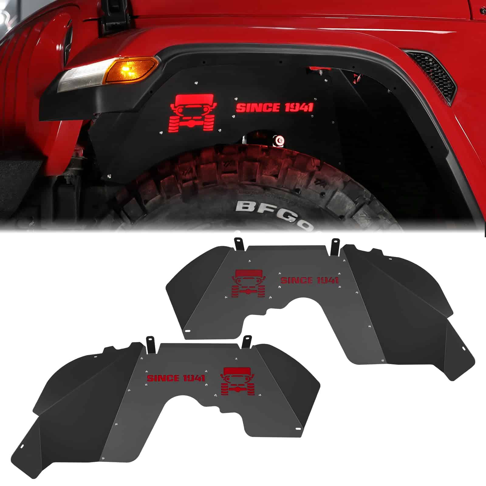 JROAD Inner Fender Front Fender Liners -Jeep Wrangler JL / G