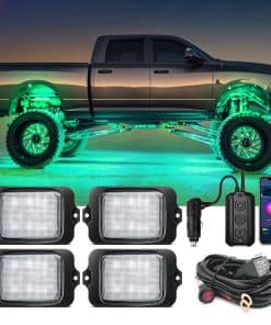 MICTUNING C3 Luces de Rocas LED RGBW Extensibles - 4 Pods