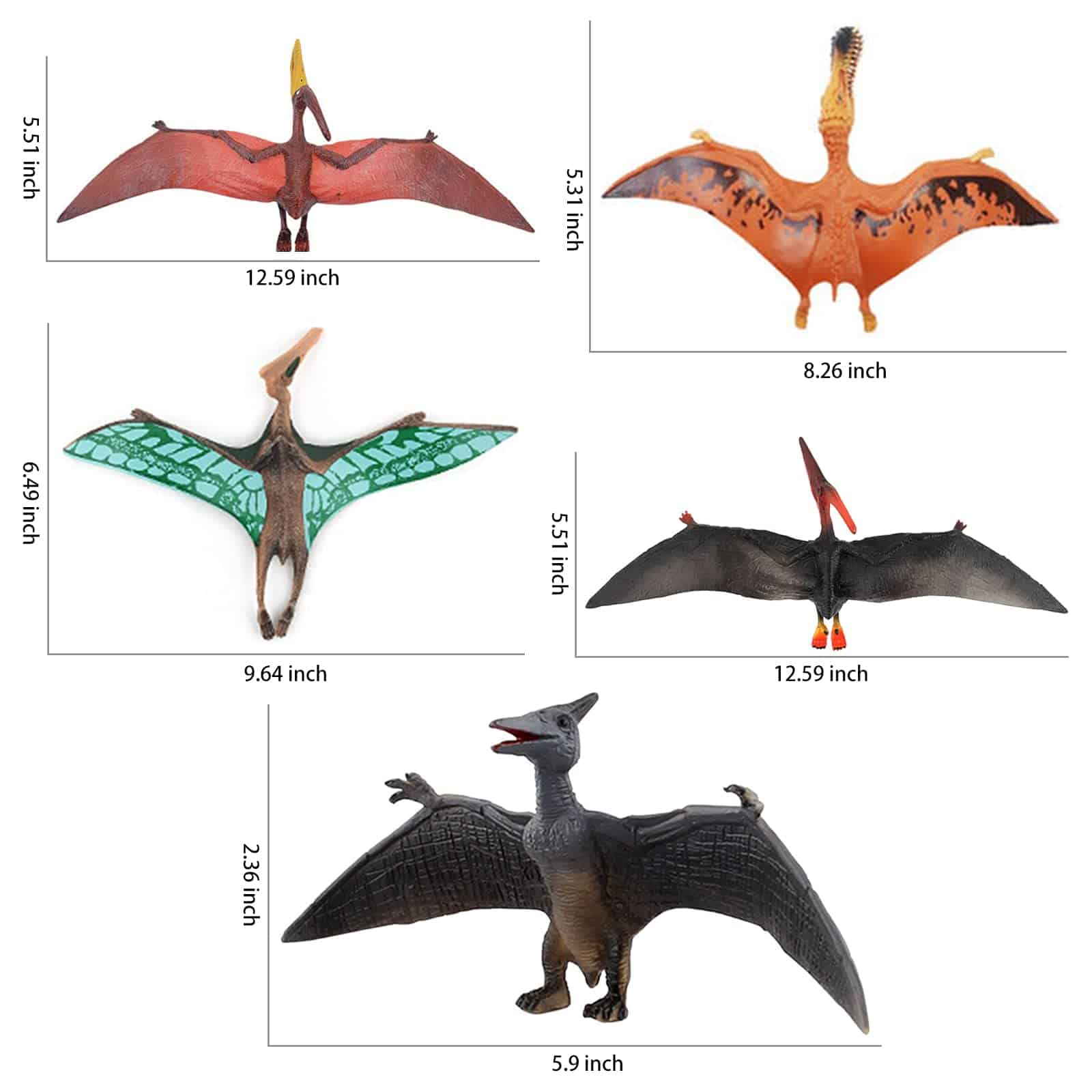 Set de Juguetes de Figuras de Dinosaurios Voladores - Imagen 4