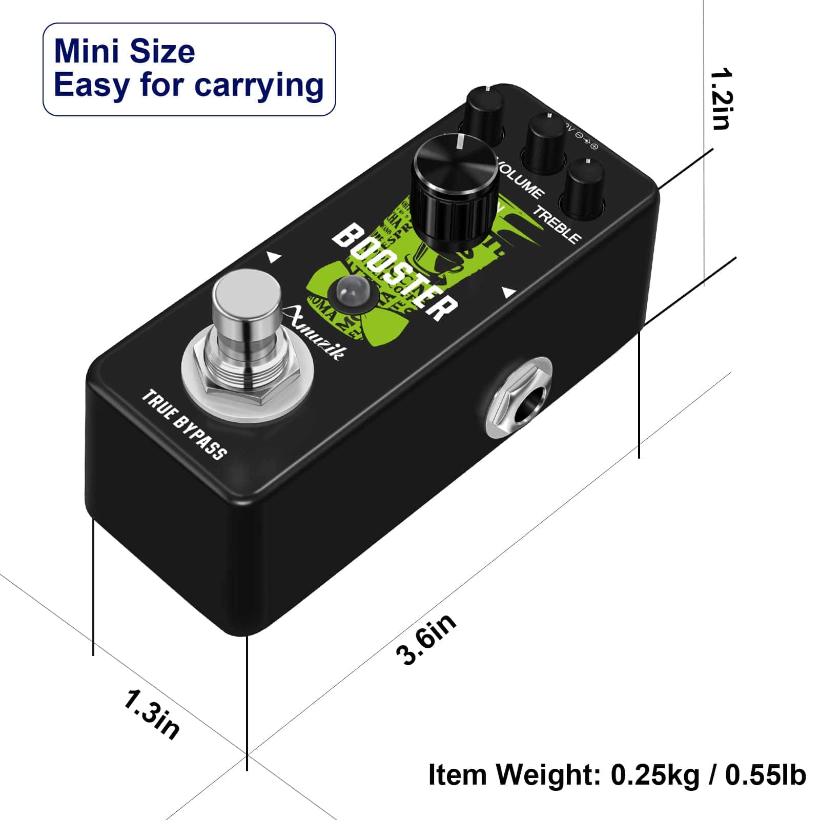 Pedal de Efecto de Guitarra Amuzik Booster Pedal Analógico - Imagen 3