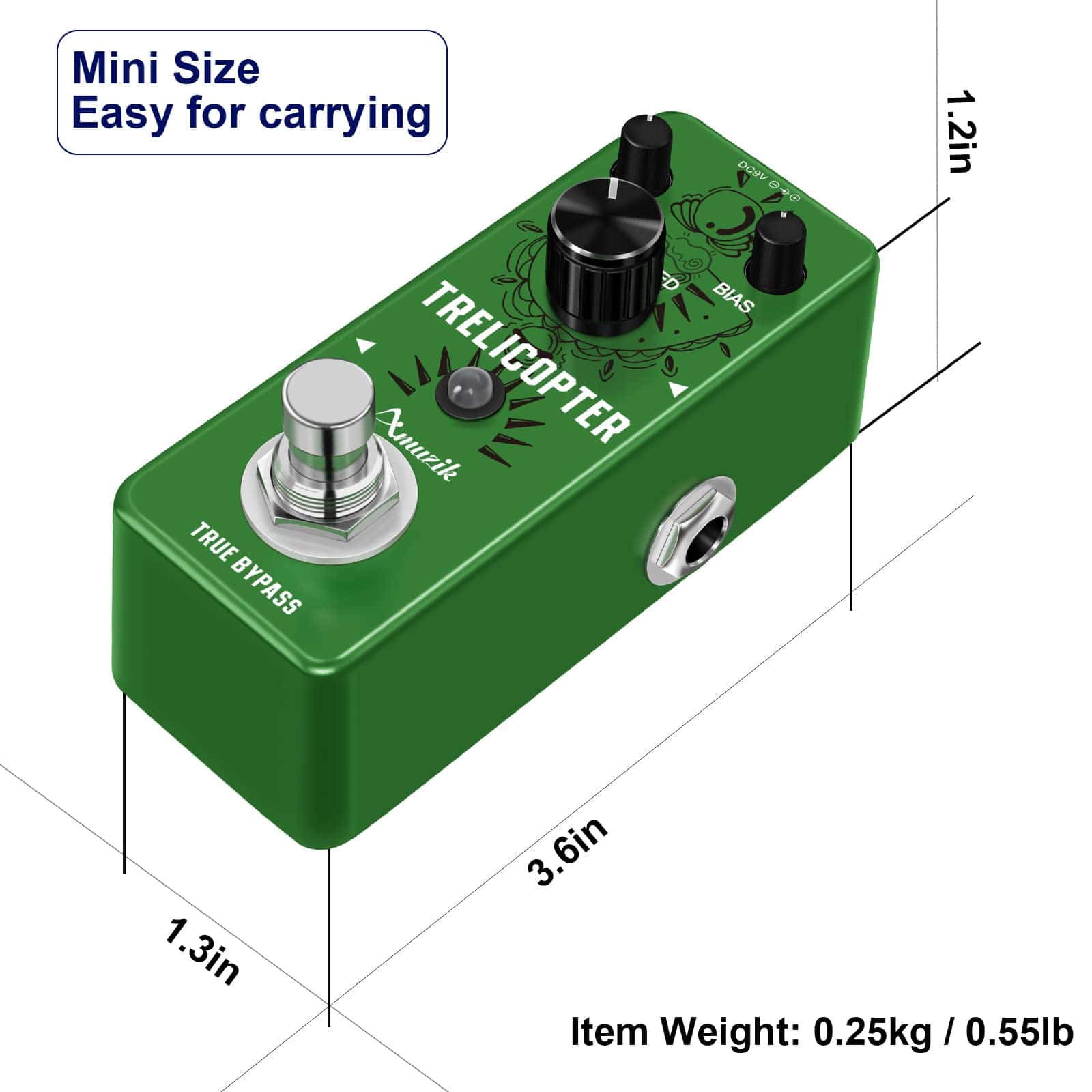 Pedal de Efecto de Tremolo para Guitarra Amuzik Classic - Imagen 4